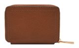 FOSSIL Logan Zip Around Card Case RFID Brown