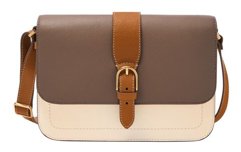 FOSSIL Zoey Flap Crossbody Bag L Bone / Brown