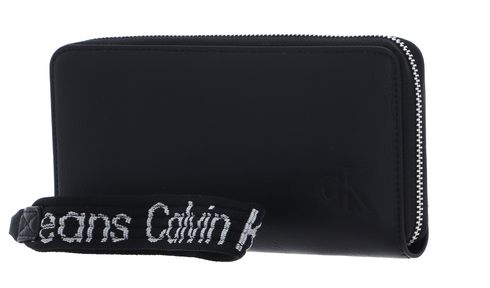 Calvin Klein Ultralight Zip Around Wallet with Wristlet Black