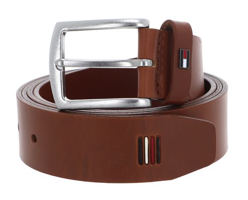 TOMMY HILFIGER Denton Leather Belt 3.5 EXT W85 Cognac
