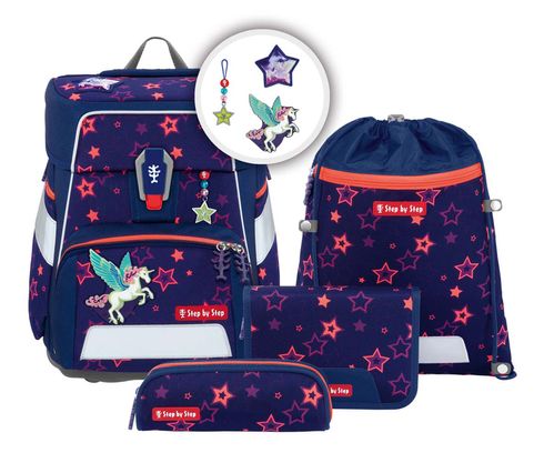 Step by Step Space Shine Schulranzen-Set 5-teilig Pegasus Night Nuala