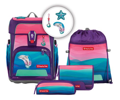 Step by Step Cloud Ocean Schulranzen-Set 5-teilig Dolphin Lana