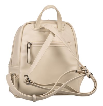 TOM TAILOR Denice Damen Rucksack – 7 Liter, Beige, Mit Lederoptik