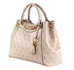 GUESS shoulder bag Emera Logo Girlfriend Satchel Blush Logo