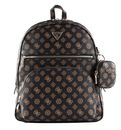 GUESS Power Play Tech Backpack L Mocha Logo