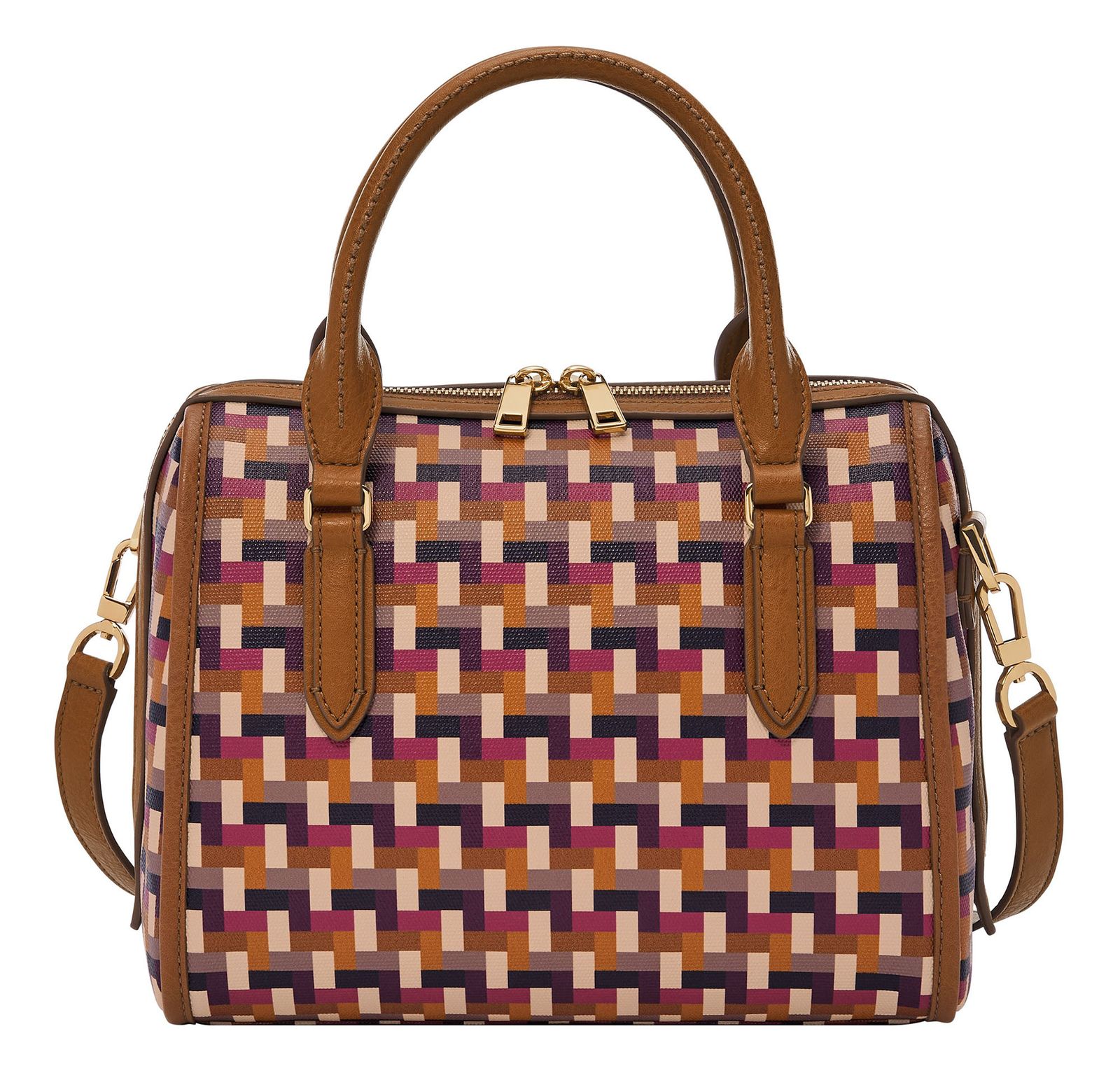 FOSSIL cross body bag Williamson Satchel Purple Multi | Buy bags  
