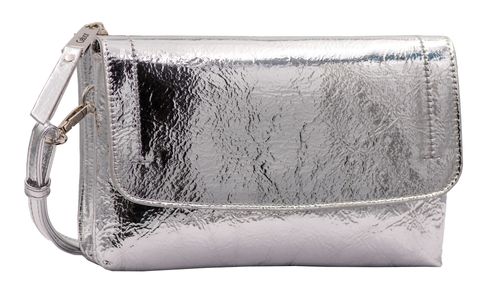Gabor Elissa Metallic Flap Bag Top Zip S Metallic Silver