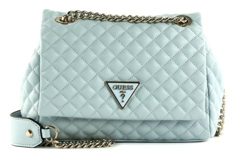 GUESS Rainee Quilt Convertible Xbody Flap Bag Sky Blue