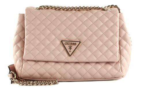 GUESS Rainee Quilt Convertible Xbody Flap Bag Pale Pink