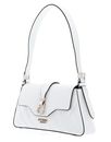 GUESS Adi Flap Shoulder Bag White GUESS Adi Flap Shoulder Bag White