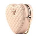 GUESS Rainee Quilt Heart Bag Pale Pink GUESS Rainee Quilt Heart Bag Pale Pink