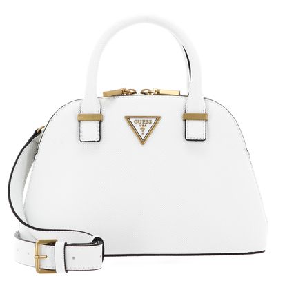 GUESS Lossie Girlfriend Dome Satchel White