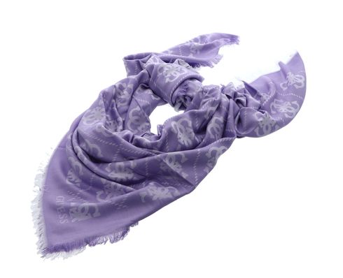 GUESS Eliette Logo Kefiah Scarf 135X135 Lavender