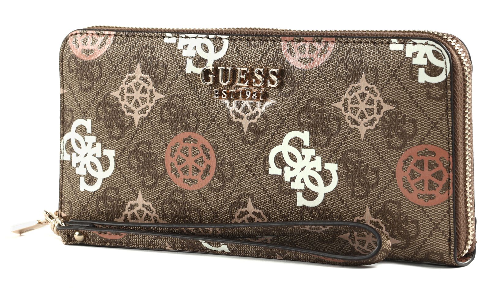 GUESS Jane Zip Around Wallet - Dark Taupe Geldbörse Mit Reißverschluss