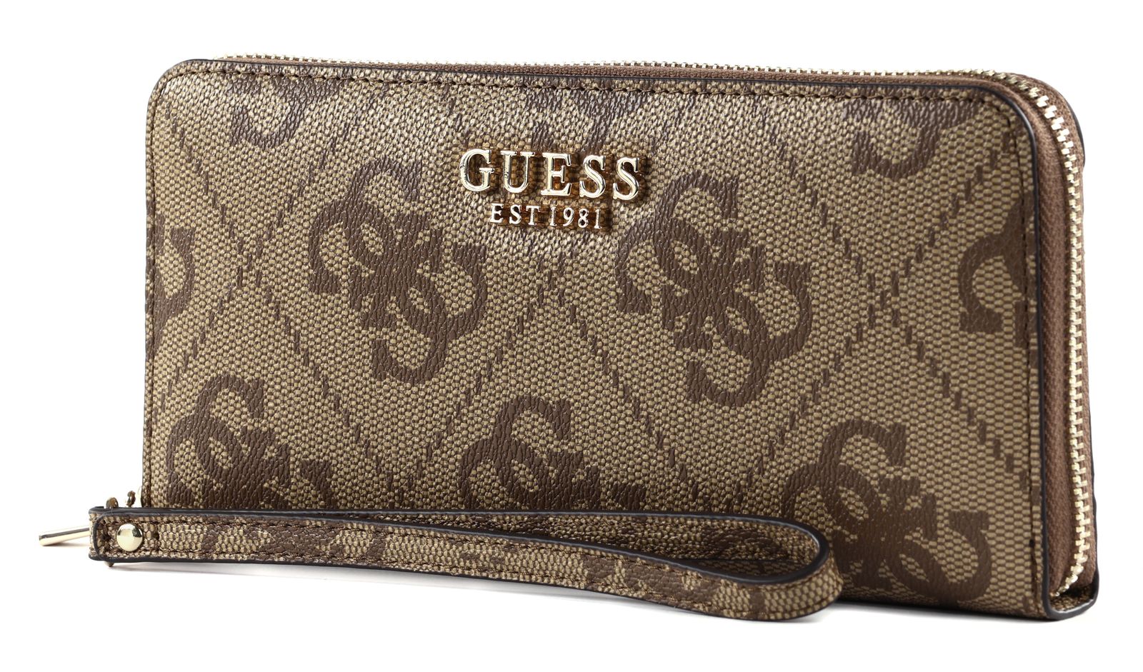 GUESS Porte-monnaie Erenia Zip Around Wallet L Latte Logo