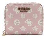 GUESS Laurel SLG Small Zip Around Wallet Pale Pink Logo GUESS Laurel SLG Small Zip Around Wallet Pale Pink Logo