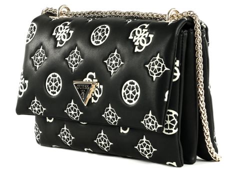GUESS shoulder bag Deesa Logo Convertible Xbody Flap Black Logo 