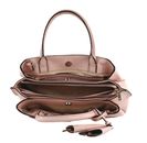 GUESS Jena Elite Luxury Satchel Pale Pink Logo GUESS Jena Elite Luxury Satchel Pale Pink Logo