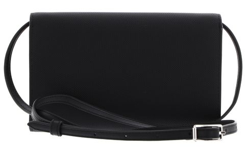 LACOSTE Daily Lifestyle Flat Crossover Bag with Flap S Noir
