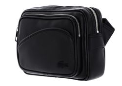 LACOSTE ANGY ショルダーバッグ グレインレザー シボ革 ブラック 