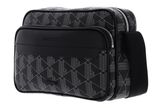LACOSTE The Blend Reporter Bag Monogram Noir Gris LACOSTE The Blend Reporter Bag Monogram Noir Gris