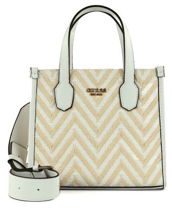 GUESS Silvana Two Compartment Mini Tote White