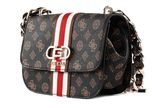 GUESS Nelka Crossbody Flap Mocha Logo GUESS Nelka Crossbody Flap Mocha Logo