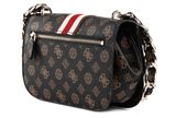 GUESS Nelka Crossbody Flap Mocha Logo GUESS Nelka Crossbody Flap Mocha Logo