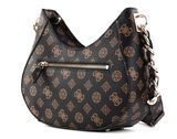 GUESS Nelka Top Zip Crossbody Mocha Logo GUESS Nelka Top Zip Crossbody Mocha Logo