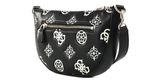 GUESS Deesa Logo Saddle Double Pouch Crossbody Black Logo GUESS Deesa Logo Saddle Double Pouch Crossbody Black Logo