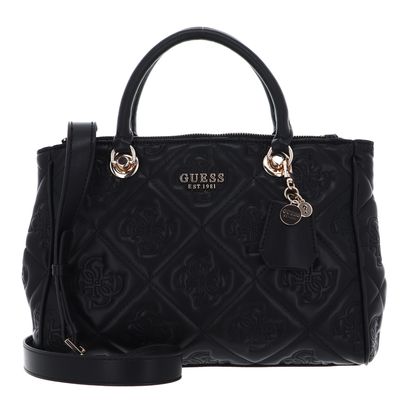 GUESS Marieke Status Satchel Black Logo