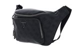 GUESS Milano Maxi Bumbag With Front Pocket Black GUESS Milano Maxi Bumbag With Front Pocket Black