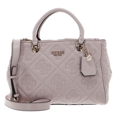 GUESS Marieke Status Satchel Light Beige Logo