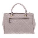 GUESS Marieke Status Satchel Light Beige Logo GUESS Marieke Status Satchel Light Beige Logo