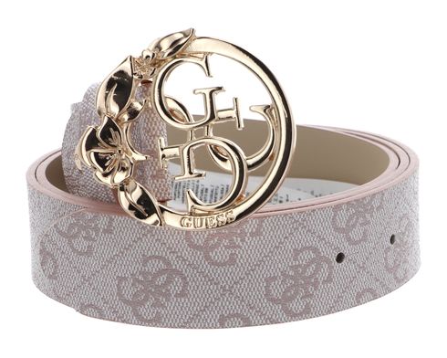 GUESS Emera Logo Adjustable Pant Belt W85 Blush Logo - shortenable