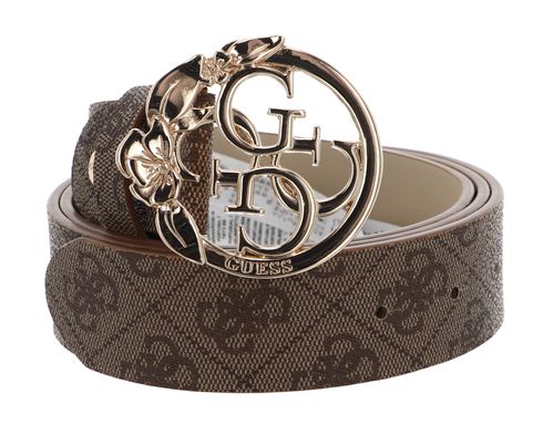 GUESS Emera Logo Adjustable Pant Belt W85 Latte Logo - kürzbar