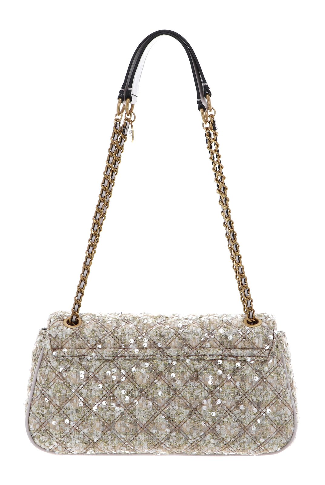 GUESS shoulder bag Giully Convertible Xbody Flap S Gold Multi 