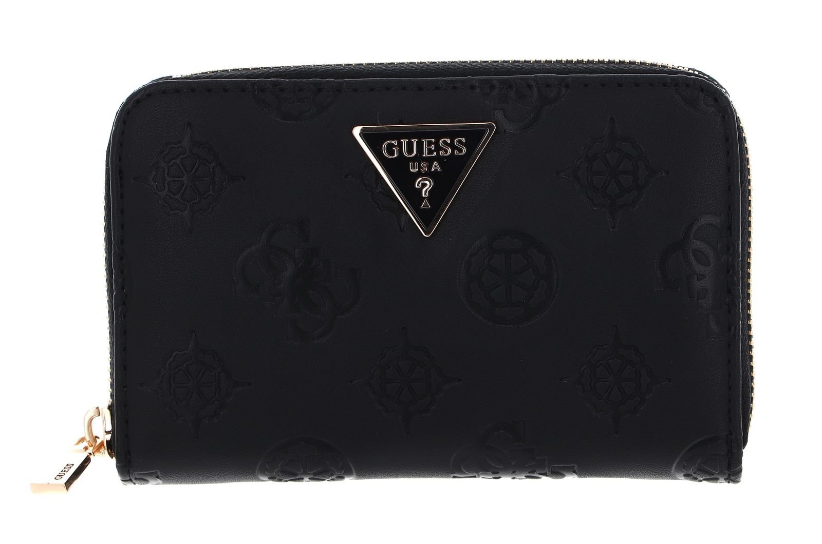 GUESS Geldbörse Jena Zip Around Wallet M Black Logo | modeherz