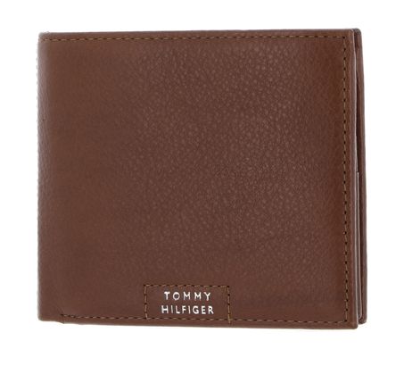 TOMMY HILFIGER TH Premium Leather Flap and Coin Wallet Warm Cognac