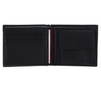 TOMMY HILFIGER TH Premium Leather Flap and Coin Wallet Black TOMMY HILFIGER TH Premium Leather Flap and Coin Wallet Black