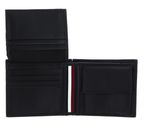 TOMMY HILFIGER TH Premium Leather Flap and Coin Wallet Black TOMMY HILFIGER TH Premium Leather Flap and Coin Wallet Black