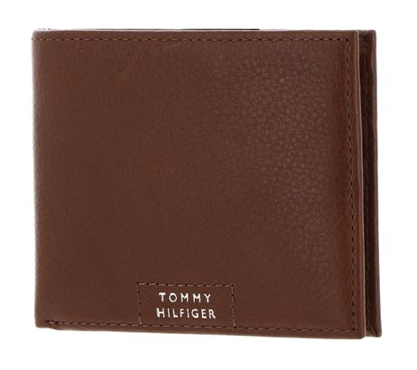 TOMMY HILFIGER TH Premium Leather Mini CC Wallet Warm Cognac