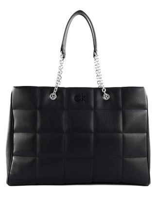 Calvin Klein CK Square Quilt Chain Shopper CK Black