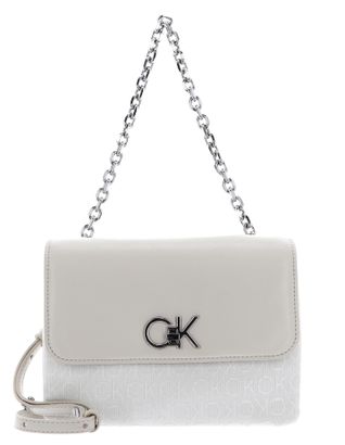 Calvin Klein Re-Lock Double Gusett Bag_JCQ Dk Ecru Jacquard Mono