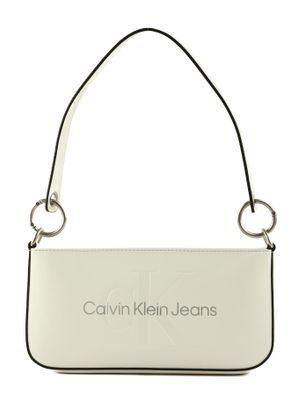 Calvin Klein CKJ Sculpted Shoulder Pouch White / Silver Logo