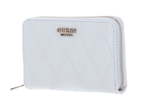 GUESS Adi SLG Zip Around Wallet M White