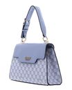 GUESS Hallie Top Handle Flap Lavendar Logo