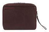 PIQUADRO Carl Leather Pochette Dark Brown
