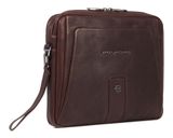 PIQUADRO Carl Leather Pochette Dark Brown