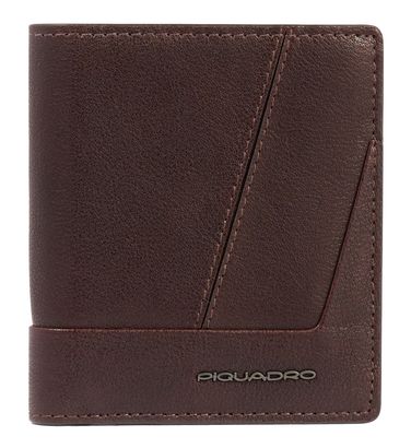 PIQUADRO Carl Vertical Men´s Wallet with Coin Case RFID Dark Brown